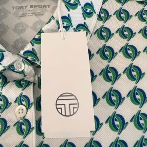 NWT New Tory Burch Tory Sport Court Green Topspin Shirt Size Small - Picture 6 of 9